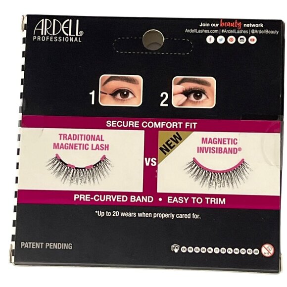 Ardell Lashes False Eyelashes Fake Strip Lash Magnetic Megahold Black 110 1 pair - Picture 5 of 5